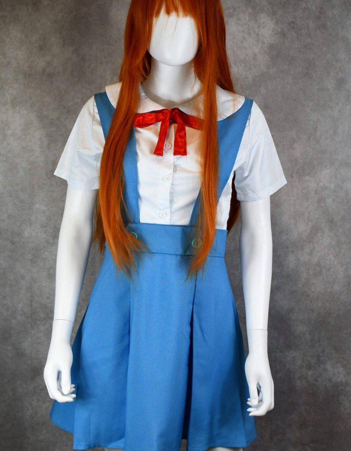 Anime Asuka Rei High School uniform cosplay set.