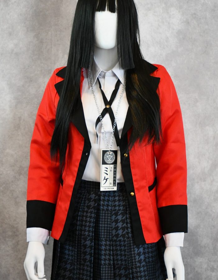 Anime kakegurui Jabame Yumeko school uniform cosplay.