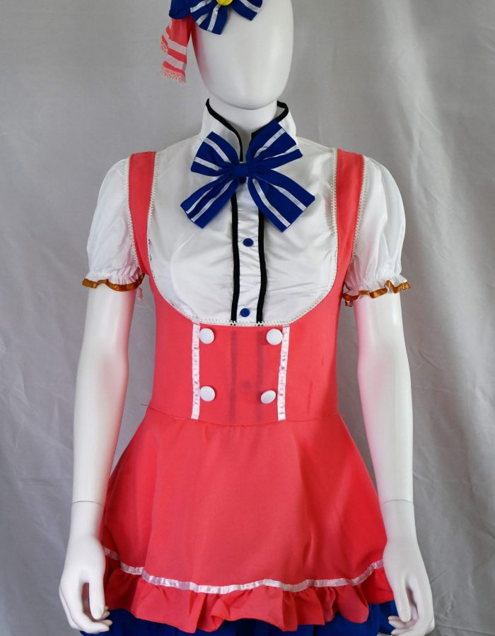 Anime Love Live Starry maid cosplay costume. Pink