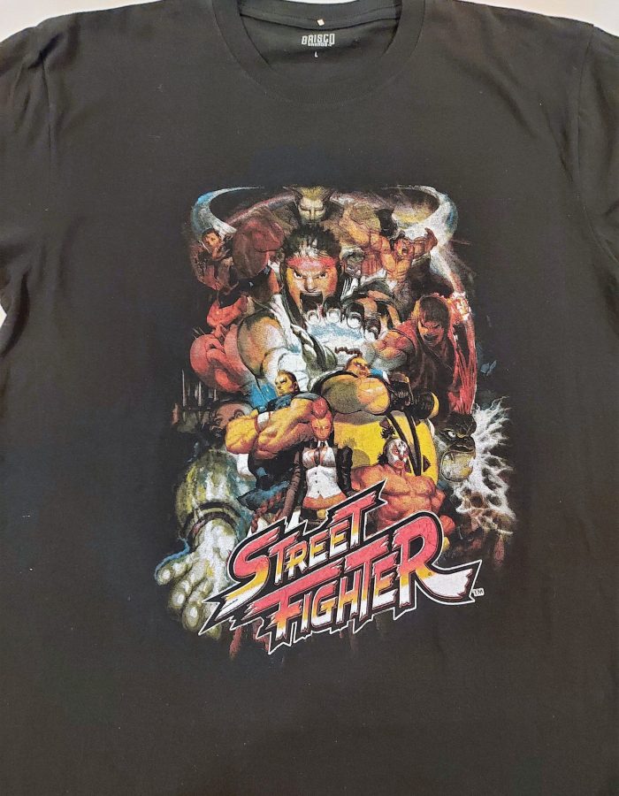 Black T shirt with Street Fighter design