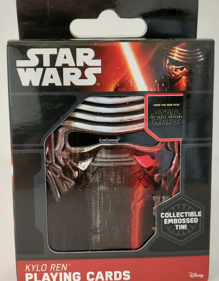 “The Force Awakens” Kylo Ren playing cards in collectible tin, preowned.