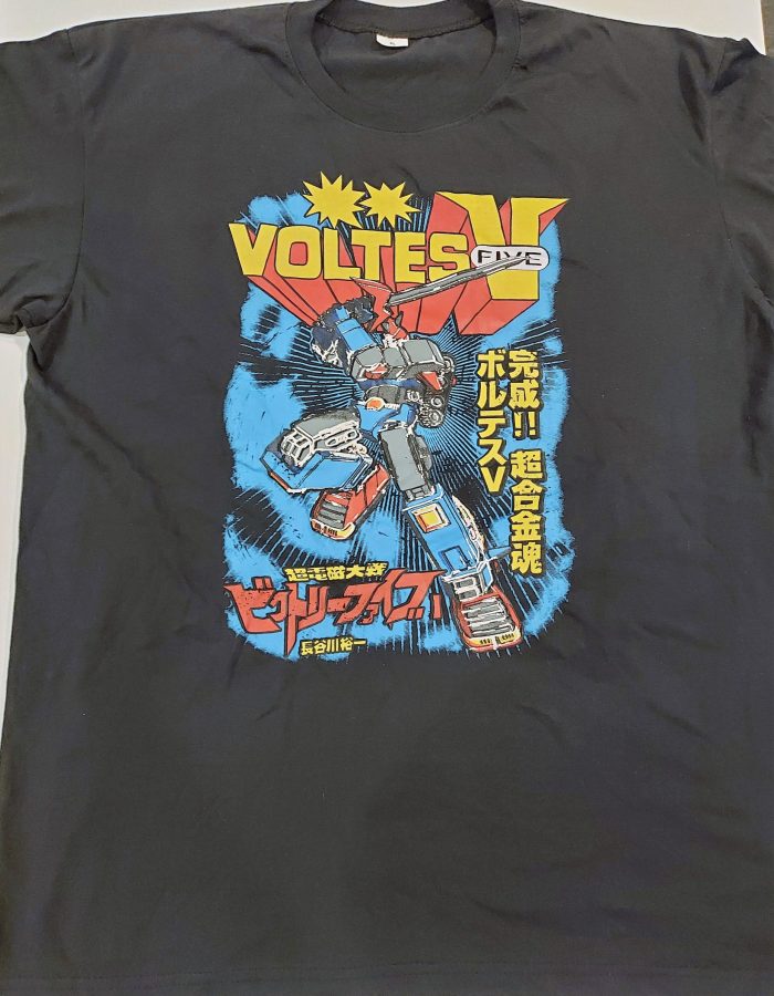 Anime Super Robot Voltes Tshirt black v3